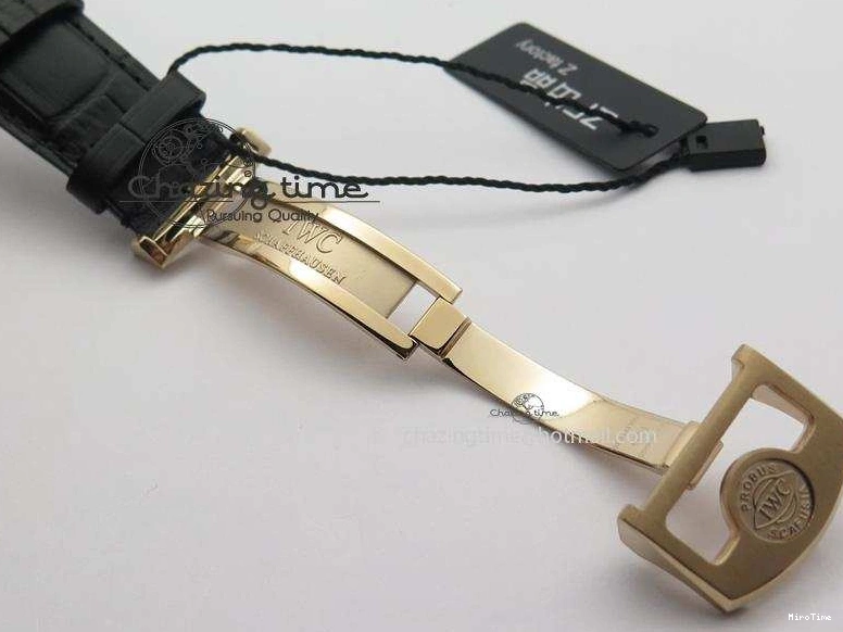 MIROTIME 0715 Portuguese Real PR RG IW5007 ZF 1:1 Best Edition Black Dial On Black Leather Strap A52010 V FreshLook 7304